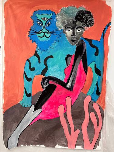 Original Abstract People Painting by Aga Baranska