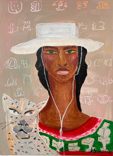 Original Folk Women Painting by Aga Baranska
