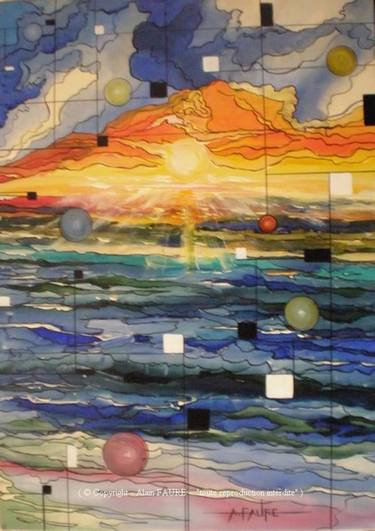 Original Conceptual Landscape Paintings by Alain Faure