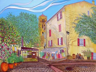 Original Figurative Cities Painting by Alain Faure