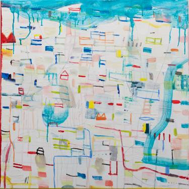 Original Abstract Expressionism Abstract Painting by Af Duealberi