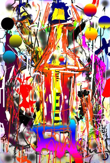 Original Abstract Ship Digital by Vanda Parker