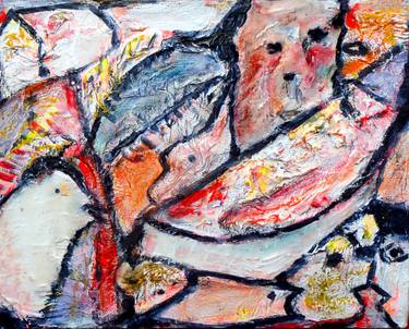 Original Abstract Expressionism Boat Paintings by Vanda Parker