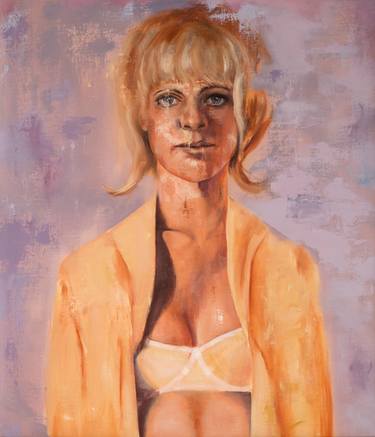 Original Expressionism People Painting by Michael Newton