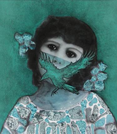 Original Expressionism Children Mixed Media by Nikki Pelaez