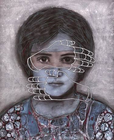 Original Figurative Children Mixed Media by Nikki Pelaez