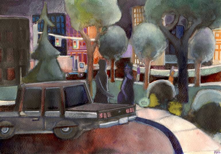 Conversations in Shadow Painting by Josh Byer | Saatchi Art