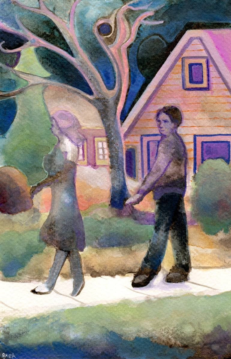 Walking Home From a Party Painting by Josh Byer | Saatchi Art