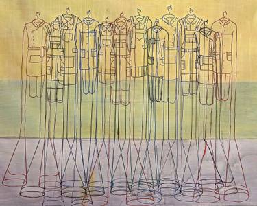 Original Conceptual Politics Painting by David Kukhalashvili