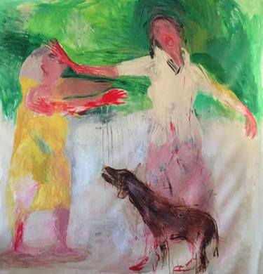 Original Expressionism People Paintings by Annick Jeantet