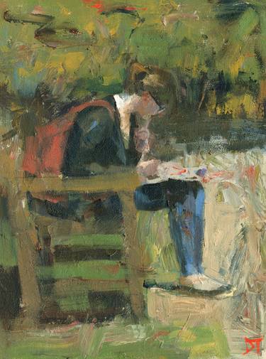 Original Figurative Kids Paintings by Darren Thompson