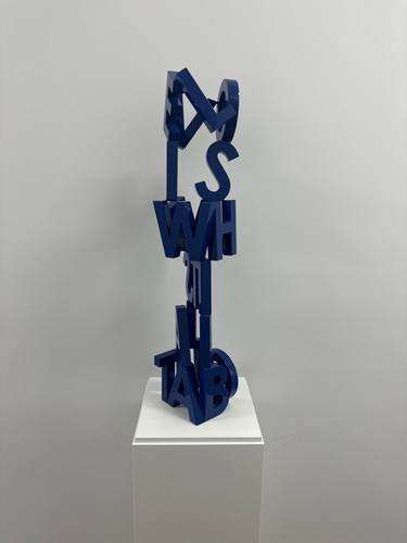 Original Abstract Expressionism Typography Sculpture by Tania E A
