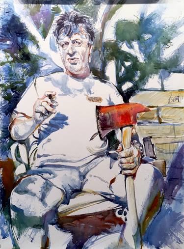 Original Figurative Men Paintings by Gregory Radionov