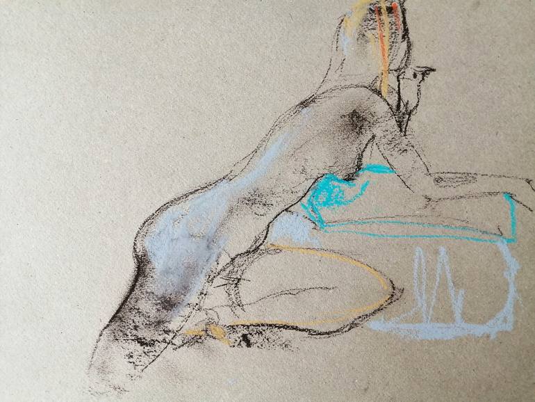 Print of Figurative Nude Drawings by Anna Laicane