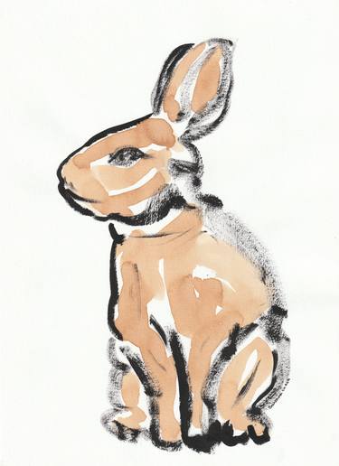 Original Abstract Expressionism Animal Paintings by Santhosh C H