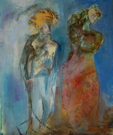 Original Abstract Expressionism People Paintings by Mei Yee Lam