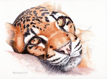 Original Figurative Cats Drawing by Lilla Varhelyi