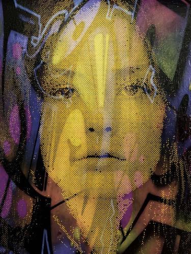 Original Conceptual Portrait Mixed Media by Dario Moschetta