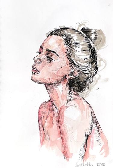 Original Figurative Portrait Drawings by Dario Moschetta