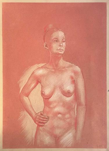 Original Figurative Nude Drawings by Dario Moschetta