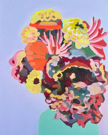 Original Abstract Floral Paintings by Anna Bergin