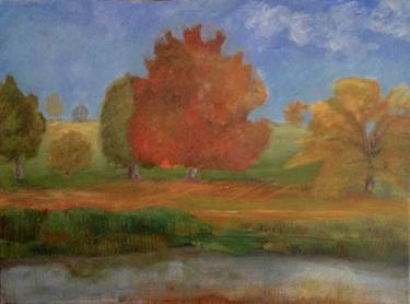 Original Abstract Expressionism Landscape Painting by Elizabeth Lasley
