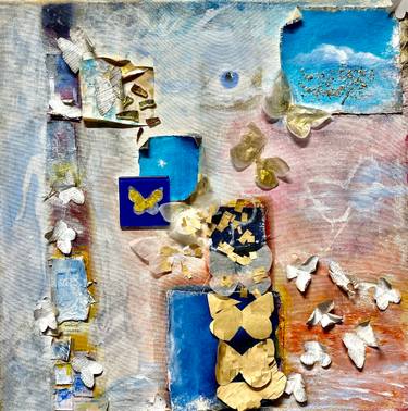 Original Abstract Expressionism Abstract Mixed Media by Adele Dimedio