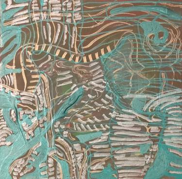 Original Abstract Expressionism Abstract Mixed Media by Daria Magda Błażek