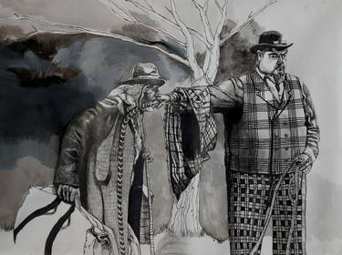 Original Expressionism Performing Arts Drawing by Neal Burns