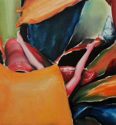 Original Abstract Expressionism Botanic Paintings by Stefan Doru Moscu