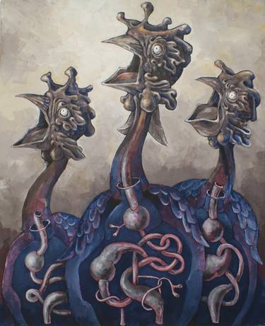 Original Surrealism Animal Painting by David Crooks