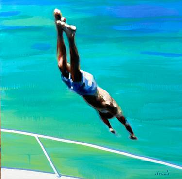 Original Figurative Beach Paintings by Elizabeth Lennie