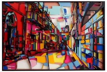 Original Abstract Cities Sculpture by Noemi Safir