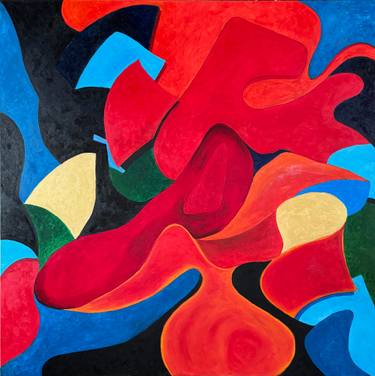 Original Abstract Expressionism Abstract Painting by Julius Babilonia