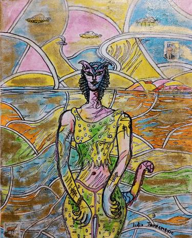 Original Abstract Expressionism Fantasy Paintings by Lidia Jevremovic