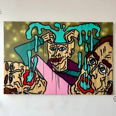 Original Pop Art People Painting by Galintas LaurišAs