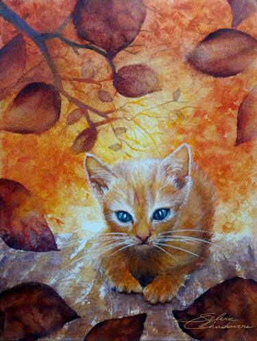 Original Figurative Animal Painting by Sylvie Chadourne