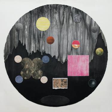 Original Abstract Outer Space Collage by Sirpa Häkli