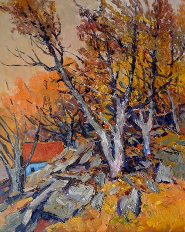 Original Expressionism Tree Paintings by Suren Nersisyan