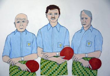Original Conceptual Humor Painting by Carl Adam Cronstedt