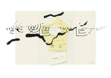 Original Abstract Expressionism Geometric Printmaking by Ton Van Velsen