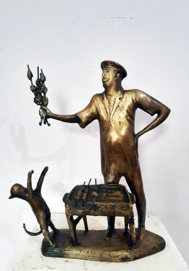 Original Impressionism Cuisine Sculpture by Zakir Akhmedov