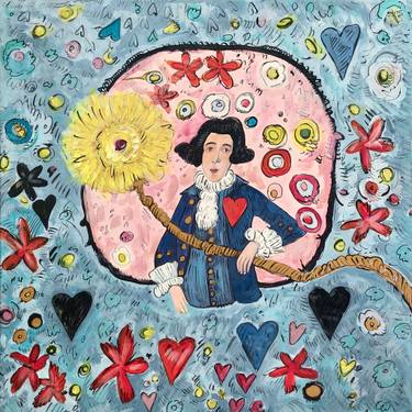Original Pop Art Men Paintings by Fiorentina Giannotta