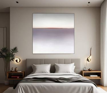 Original Minimalism Seascape Painting by Larissa Uvarova