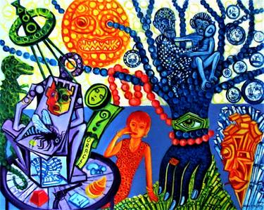 Original Expressionism Tree Paintings by Hans-Peter Fleps