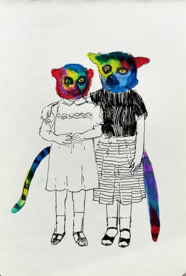 Original Figurative Animal Drawings by Hanna Ilczyszyn