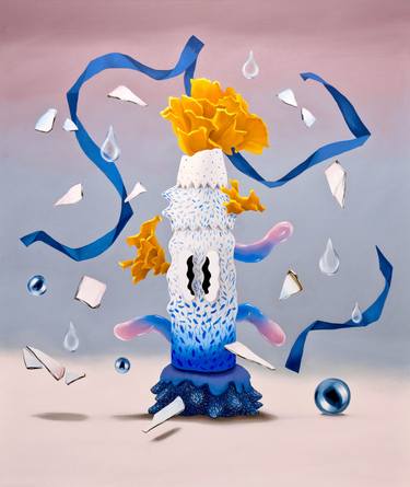 Original Surrealism Still Life Painting by Joanna Mlącka