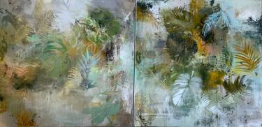 Original Abstract Botanic Paintings by Hennie Van De Lande