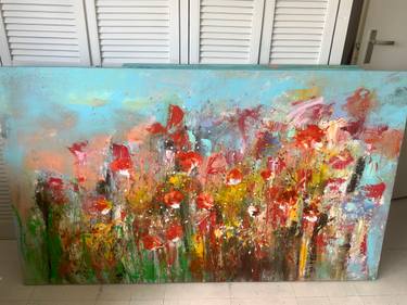 Original Abstract Botanic Paintings by Hennie Van De Lande