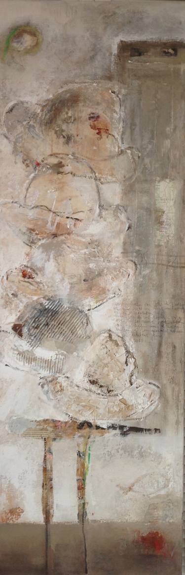 Original Figurative Abstract Collage by Hennie Van De Lande